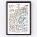 Vintage Map of China 1900