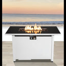 Outdoor 43" Rectangular Fire Pit Table With Adjustable Flame Control - White by HouseOfZazla