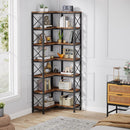 7 Tier Corner Bookshelf, Storage Unit For Living Room by HouseOfZazla