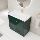 Contemporary Freestanding Bathroom Vanity With Resin Sink & Soft-Close Cabinet Doors by HouseOfZazla