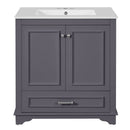 Bathroom Vanity With Sink, Cabinet & 2 Soft Closing Doors & Adjustable Shelf by Unique Piece Furniture