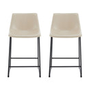 Vintage Style Armless Industrial Counter Stool Set of 2
