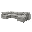 Modern Modular Cloud Sofa Bed, 6 Seat Sectional Couch Set With Ottoman, Free Combination, Convertible U Shaped Sleeper Sofa For Living Room by HouseOfZazla