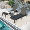 Pool Lounge Chairs Set of 2 with 6-Position Adjustable Backrest by HouseOfZazla