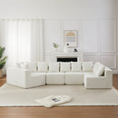 151.6-Inch Extra-Large L-Shaped Chenille Sectional Sofa