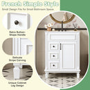 Bathroom Vanity With Sink, Compact Cabinet & 2 Drawers And Adjustable Shelf by Unique Piece Furniture