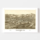 Vintage Map of Frankfort, New York 1887