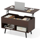 31.5 Inch Lift-Top Coffee Table with Hidden Storage and 2 Open Shelves by LJGDeals