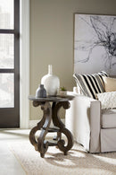 Bellamy - Round Accent End Table - Weathered Pine