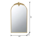 Arched Wall Mirror With Metal Frame, Wall Mirror For Living Room by Unique Piece Furniture
