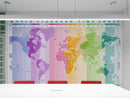 World Time Zone Wallpaper. Office Wall Mural.