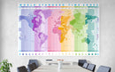 World Time Zone Wallpaper. Office Wall Mural.