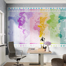 World Time Zone Wallpaper. Office Wall Mural.