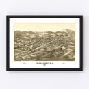 Vintage Map of Frankfort, New York 1887