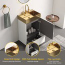 Gada 20" Striped Velvet Bathroom Vanity