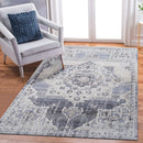 Payas - 6' X 9' Medallion Area Rug - Cream / Blue by HouseOfZazla