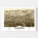 Vintage Map of Friendship, New York 1882
