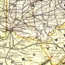 Vintage Railroad Map of United States 1877