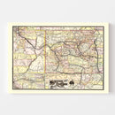 Vintage Map of Denver & Rio Grande Railroad System 1883