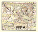 Vintage Map of Denver & Rio Grande Railroad System 1883