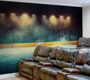 Hockey Rink Wallpaper Mural. Sports Theme Decor.