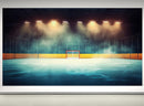 Hockey Rink Wallpaper Mural. Sports Theme Decor.