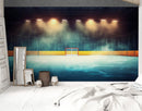 Hockey Rink Wallpaper Mural. Sports Theme Decor.