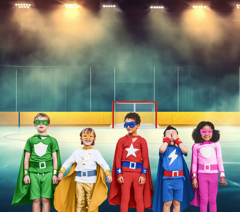 Hockey Rink Wallpaper Mural. Sports Theme Decor.