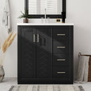 Bathroom Vanity With Sink, Storage Cabinet, Freestanding Set With 3 Drawers & Soft Closing Doors by HouseOfZazla