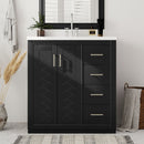 Bathroom Vanity With Sink, Storage Cabinet, Freestanding Set With 3 Drawers & Soft Closing Doors by Unique Piece Furniture