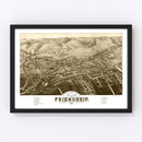 Vintage Map of Friendship, New York 1882