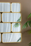 Mirror With en Metal Framed Decorative Rectangle Mirror For Bedroom Dressing Room, Hallway Or Living Spac - Gold by HouseOfZazla
