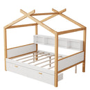 House Bed With Bookshelf Storage by HouseOfZazla