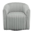 Alexa - Barrel Swivel Chair - Gray by HouseOfZazla