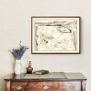 Vintage Map of Athens, Greece 1832
