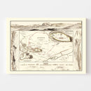 Vintage Map of Athens, Greece 1832