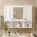 Wall Mounted Bathroom Medicine Wall Cabinet With Mirror & Open Shelves by Unique Piece Furniture
