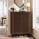 6 Tier Shoe Cabinet With Louvered Doors by HouseOfZazla