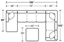 Royce - Sectional With Cocktail Ottoman