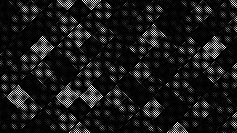 Modern Black and White Polka Dot Peel and Stick Wall Mural.