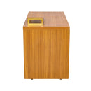 Walker Edison | Modern Wooden 63" Writing Desk with Monitor Stand