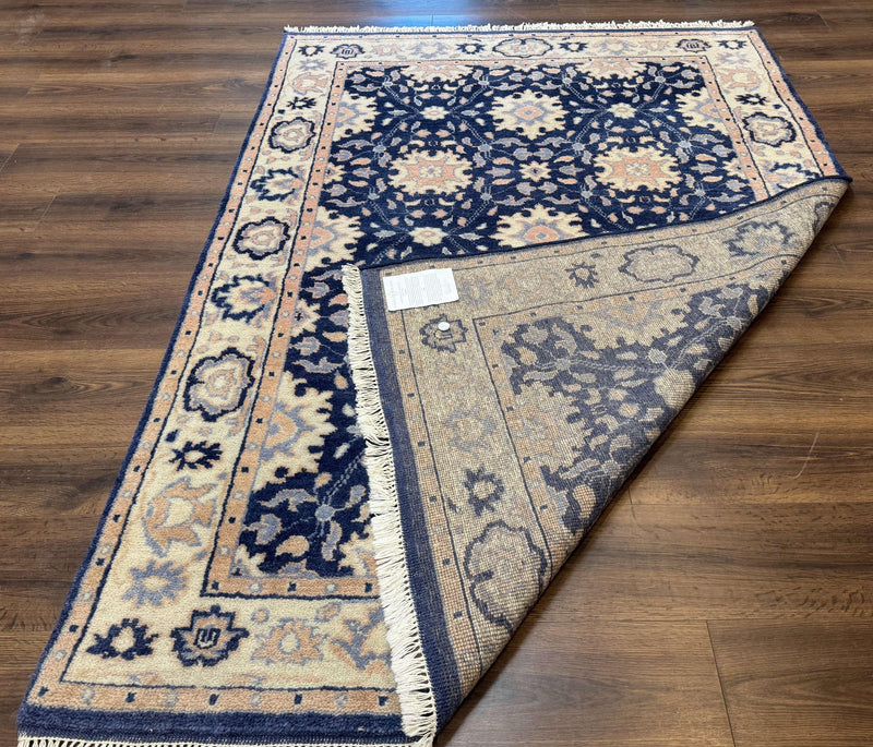 Blue and Beige Indian Rug, Indo Persian Carpet