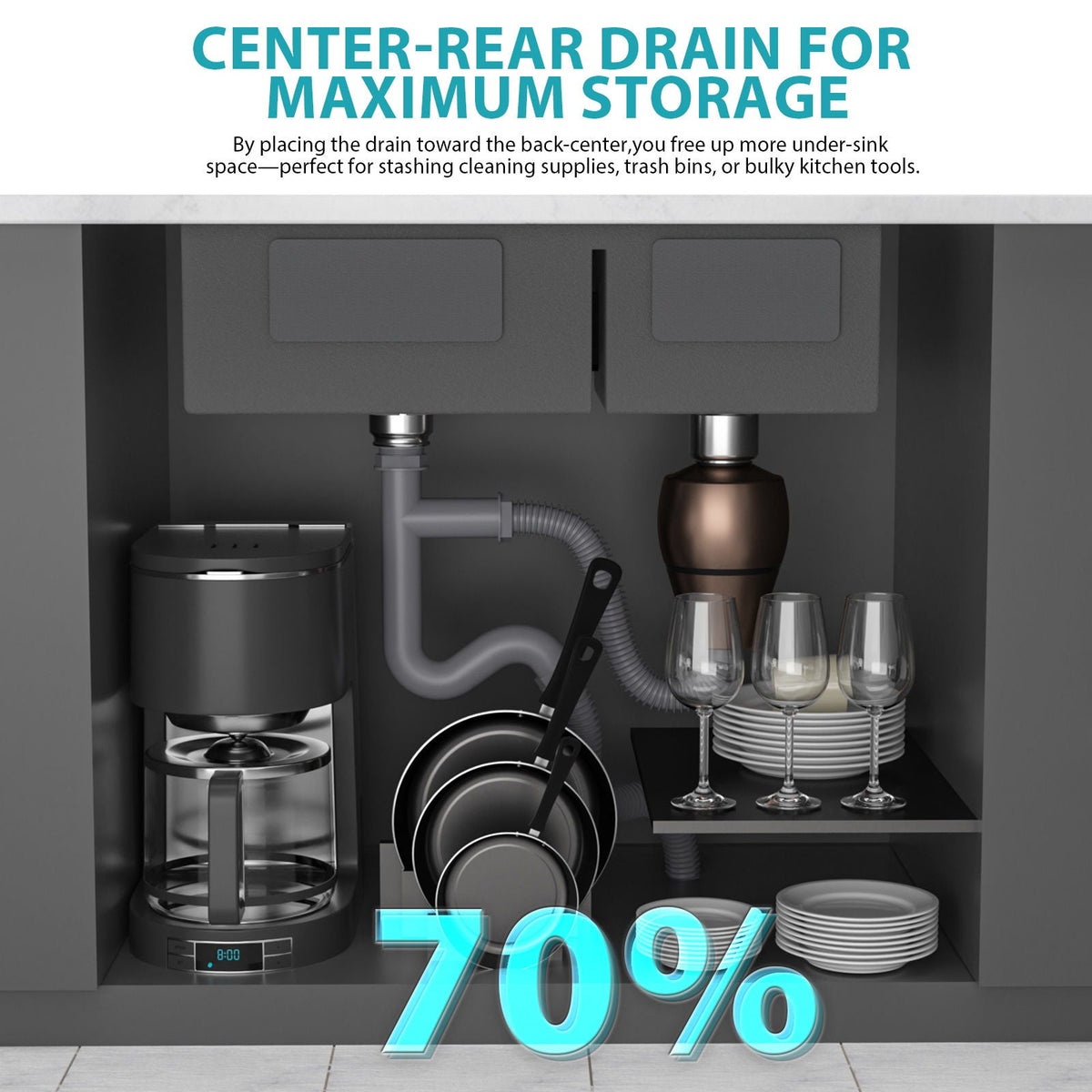Topmount Drop In Kitchen Sink With Double Bowl Design, photo 11 of 20