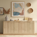 Natural Wood Sideboard Cabinet Farmhouse Buffet Cabinet