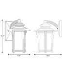 Pedigree Collection Autumn Haze 1 Light Outdoor Large Wall Lantern 17"H by Progress by LampsUSA