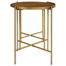 Genevieve - 2 Piece Round Nesting Table - Gold