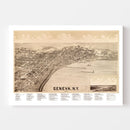 Vintage Map of Geneva, New York 1893