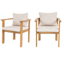 Kaja Outdoor Acacia Wood Dining Chair, Teak Finish Frame by HouseOfZazla