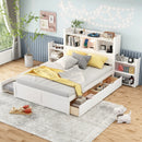 Storage Platform Bed With Pull Out Shelves, Trundle, And 2 Drawers by Unique Piece Furniture