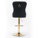 Thick Swivel Barstools Adjusatble Seat Height From 25-33", Modern Upholstered Bar Stools With Backs Comfortable Tufted For Home Pub And Kitchen Island (Set of 2) by Unique Piece Furniture